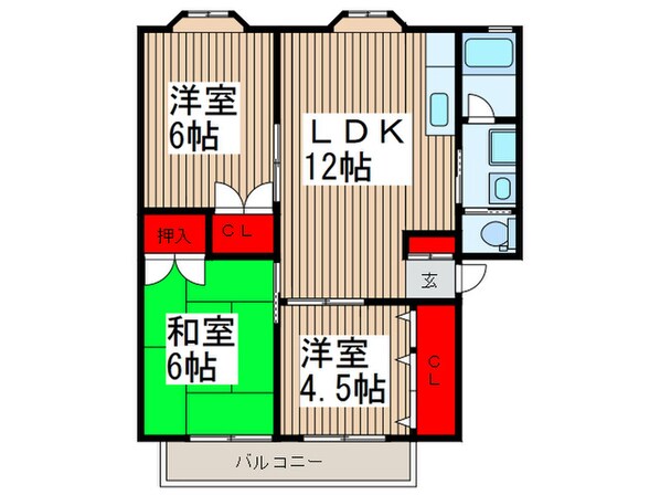 グリ－ンア－トⅠの物件間取画像